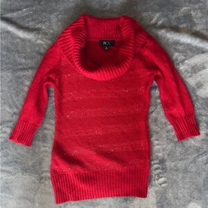 BCX Women's Sparkly Red Sweater
